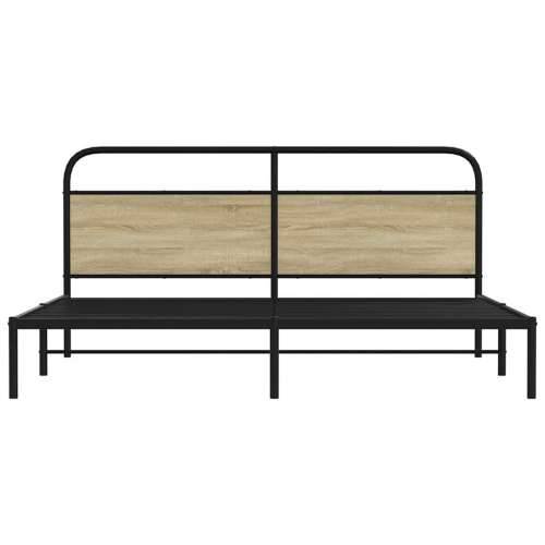 Metalni okvir kreveta bez madraca boja hrasta sonome 180x200 cm - sonoma hrast 180 x 200 cm s uzglavljem Cijena