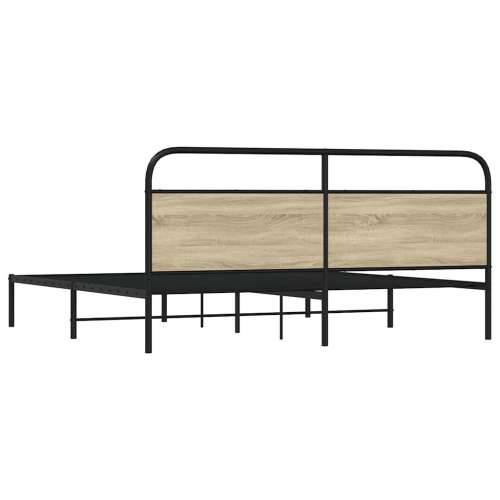 Metalni okvir kreveta bez madraca boja hrasta sonome 180x200 cm - sonoma hrast 180 x 200 cm s uzglavljem Cijena