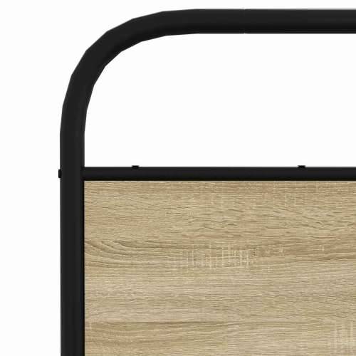 Metalni okvir kreveta bez madraca boja hrasta sonome 137x190 cm - sonoma hrast 137 x 190 cm s uzglavljem i podnožjem Cijena