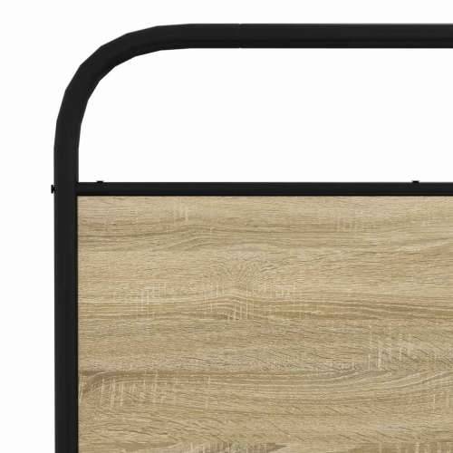 Metalni okvir kreveta bez madraca boja hrasta sonome 183x213 cm - sonoma hrast 183 x 213 cm s uzglavljem i podnožjem Cijena