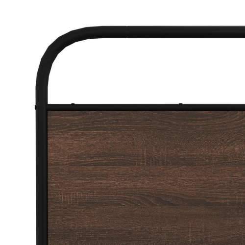 Metalni okvir kreveta bez madraca smeđa boja hrasta 160x200 cm - Smeđi hrast 160 x 200 cm s uzglavljem i podnožjem Cijena