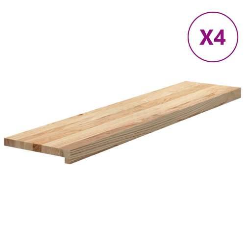 Gazišta za stepenice 4 kom od netretirane masivne hrastovine - Prirodna 110 x 25 x 2 cm 4 Cijena