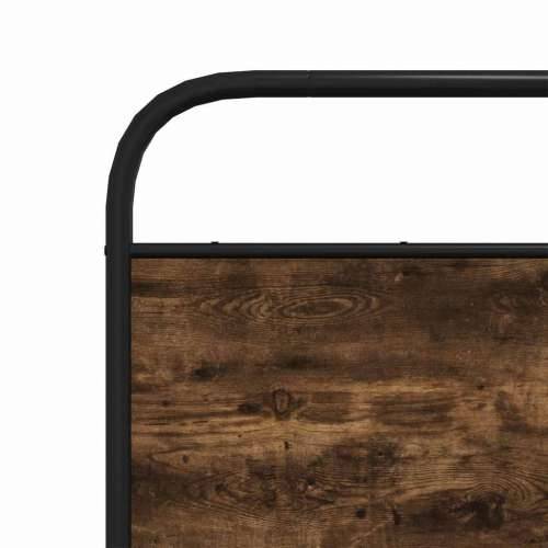 Metalni okvir kreveta bez madraca boja hrasta 150 x 200 cm - Dimljeni hrast 150 x 200 cm s uzglavljem i podnožjem Cijena
