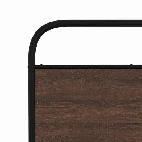 Metalni okvir kreveta bez madraca smeđa boja hrasta 180x200 cm - Smeđi hrast 180 x 200 cm s uzglavljem Cijena