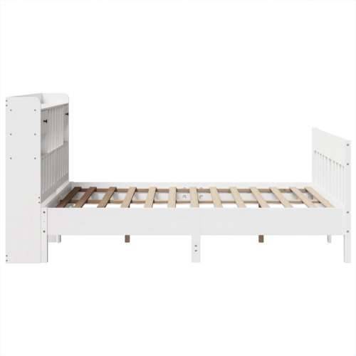 Okvir kreveta bez madraca bijeli 140 x 190 cm masivna borovina - Bijela 140 x 190 cm Cijena