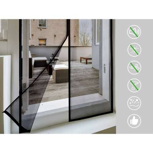 Mreža protiv komaraca Kipit BA2301-490 Crna Poliester Magnet 90 x 210 cm Magnetna (12 kom.) Cijena