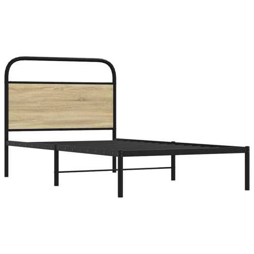 Okvir kreveta bez madraca boja hrasta sonome 107x203 cm drveni - sonoma hrast 107 x 203 cm s uzglavljem Cijena