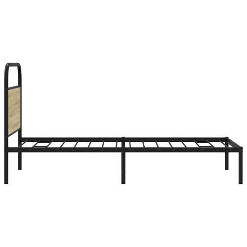 Okvir kreveta bez madraca boja hrasta sonome 107x203 cm drveni - sonoma hrast 107 x 203 cm s uzglavljem Cijena