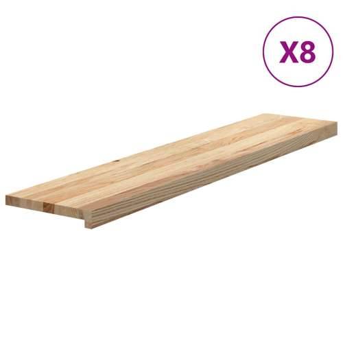 Gazišta za stepenice 8 kom od netretirane masivne hrastovine - Prirodna 120 x 30 x 2 cm 8 Cijena