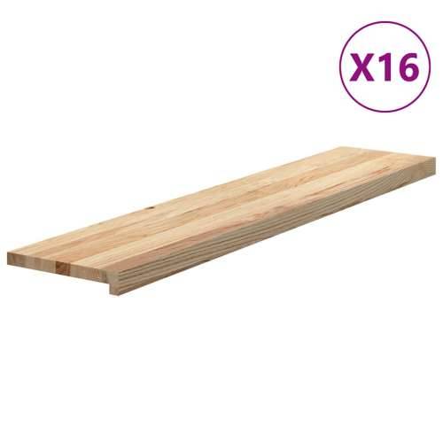 Gazišta za stepenice 16 kom od netretirane masivne hrastovine - Prirodna 120 x 25 x 2 cm 16 Cijena