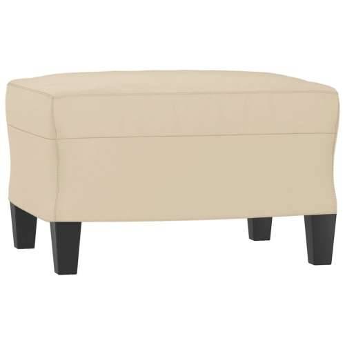3-dijelni set sofa s jastucima krem od mikrovlakana - Krema S osloncem za noge Cijena