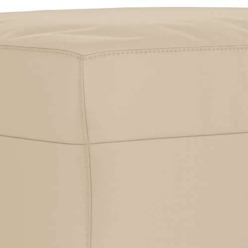 3-dijelni set sofa s jastucima krem od mikrovlakana - Krema S osloncem za noge Cijena