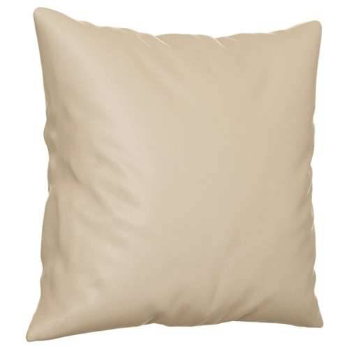 3-dijelni set sofa s jastucima krem od mikrovlakana - Krema s jastucima i tabureom Cijena