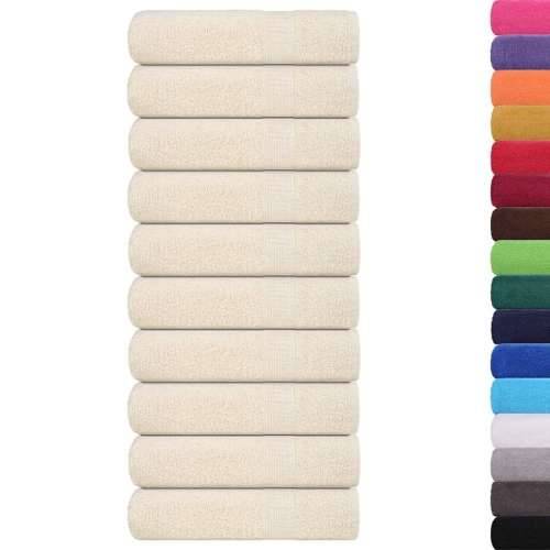 Ručnici za kupanje 10 kom krem 100x150 cm 360gsm 100% pamuk - Krema 100 x 150 cm 10 Cijena