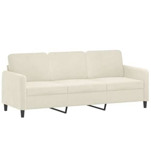 Trosjed s tabureom krem 180 cm baršunasti - Krema Cijena