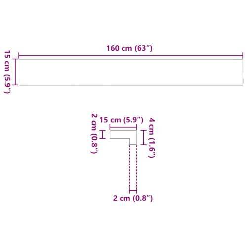 Prozorske klupice 2 kom 160x15x2 cm netretirane masivne hrast - Prirodna 160 x 15 x 2 cm 1 Cijena