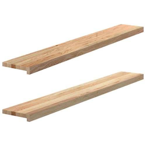 Prozorske klupice 2 kom 140x20x2 cm netretirane masivne hrast - Prirodna 140 x 20 x 2 cm 1 Cijena