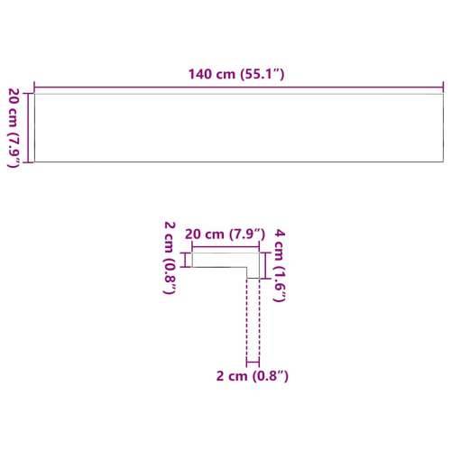 Prozorske klupice 2 kom 140x20x2 cm netretirane masivne hrast - Prirodna 140 x 20 x 2 cm 1 Cijena