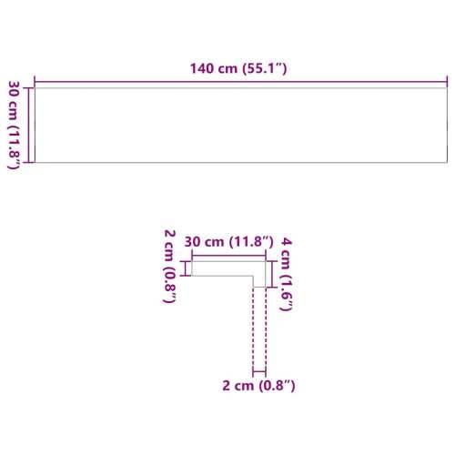 Prozorske klupice 2 kom 140x30x2 cm netretirane masivne hrast - Prirodna 140 x 30 x 2 cm 1 Cijena