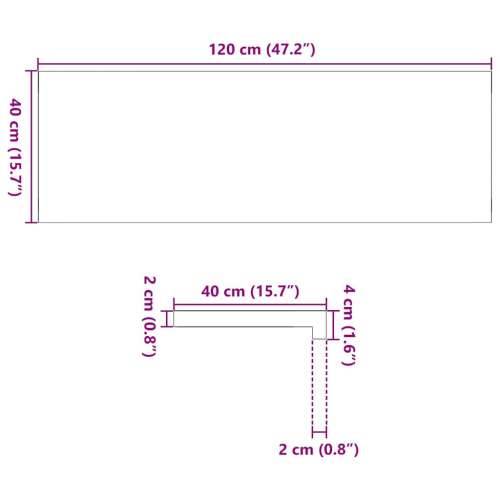 Prozorske klupice 2 kom 120x40x2 cm netretirane masivne hrast - Prirodna 120 x 40 x 2 cm 1 Cijena