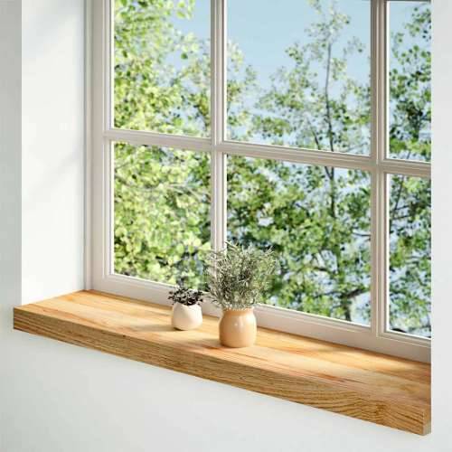 Prozorske klupice 2 kom svijetlosmeđe 80x20x2 cm masivne hrast - Svjetlosmeđa 80 x 20 x 2 cm 1 Cijena