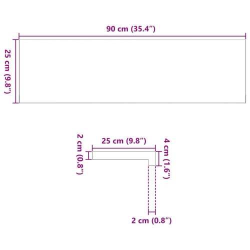 Prozorske klupice 2 kom svijetlosmeđe 90x25x2 cm masivne hrast - Svjetlosmeđa 90 x 25 x 2 cm 1 Cijena