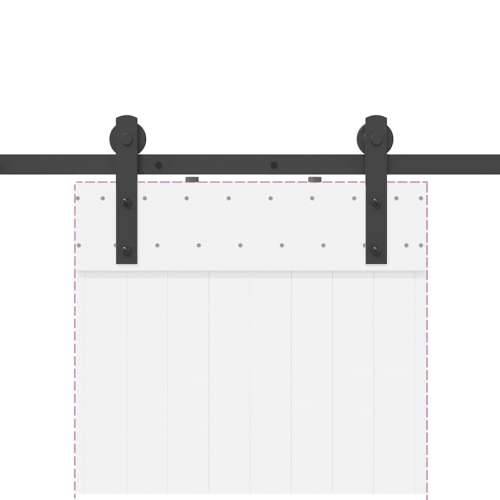Gornja vodilica za klizna vrata 152 cm čelični crni - 152 cm 1 Cijena