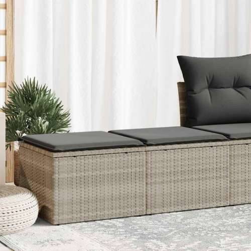 Vrtna garnitura - 2-dijelni set vrtnih sofa s jastucima od poliratana i bagrem - Svjetlosiva 1 Cijena