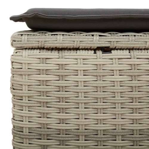 Vrtna garnitura - 2-dijelni set vrtnih sofa s jastucima od poliratana i bagrem - Svjetlosiva 1 Cijena