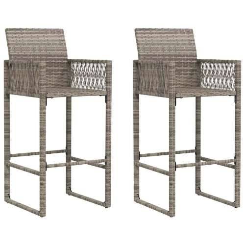 3-dijelni vrtni barski set bez jastucima sivi poliratana bagrem - Siva 105 cm 2 Cijena