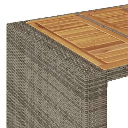 3-dijelni vrtni barski set bez jastucima sivi poliratana bagrem - Siva 105 cm 2 Cijena