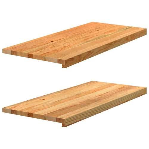 Prozorske klupice 2 kom svijetlosmeđe 90x40x2 cm masivne hrast - Svjetlosmeđa 90 x 40 x 2 cm 1 Cijena