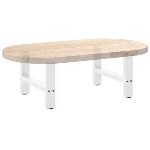 Noge za klub stolić bijele 2 kom 50 x (30-31) cm čelik - Bijela 50 x (30-31) cm 2 1 Cijena