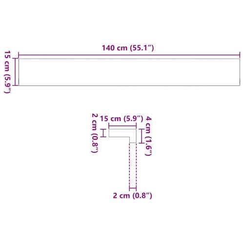 Prozorske klupice 2 kom 140x15x2 cm netretirane masivne hrast - Prirodna 140 x 15 x 2 cm 1 Cijena
