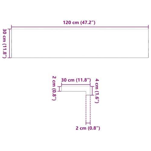 Prozorske klupice 2 kom 120x30x2 cm netretirane masivne hrast - Prirodna 120 x 30 x 2 cm 1 Cijena