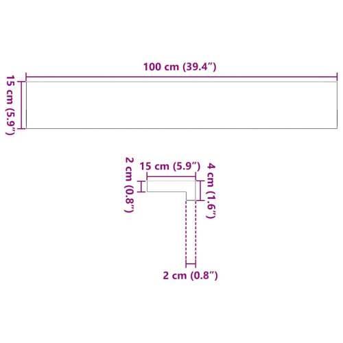 Prozorske klupice 2 kom svijetlosmeđe 100x15x2 cm masivne hrast - Svjetlosmeđa 100 x 15 x 2 cm 1 Cijena
