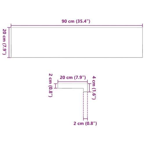 Prozorske klupice 2 kom svijetlosmeđe 90x20x2 cm masivne hrast - Svjetlosmeđa 90 x 20 x 2 cm 1 Cijena