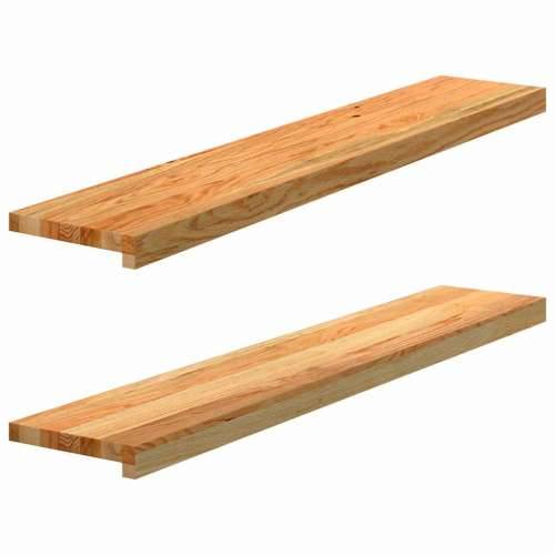 Prozorske klupice 2 kom svijetlosmeđe 110x20x2 cm masivne hrast - Svjetlosmeđa 110 x 20 x 2 cm 1 Cijena