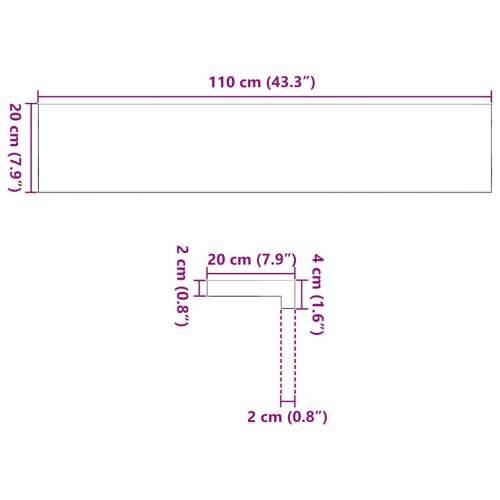 Prozorske klupice 2 kom svijetlosmeđe 110x20x2 cm masivne hrast - Svjetlosmeđa 110 x 20 x 2 cm 1 Cijena