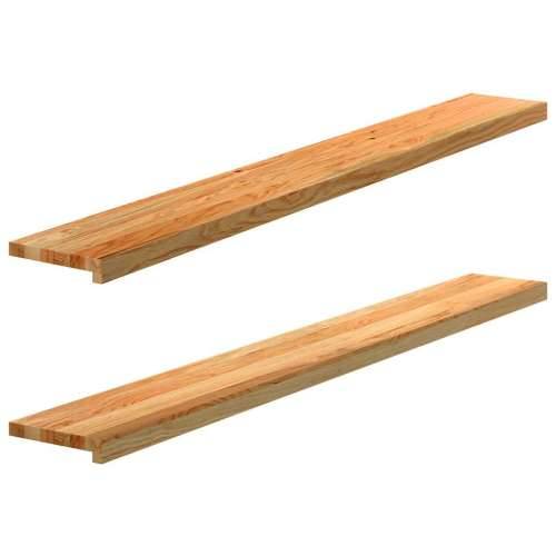 Prozorske klupice 2 kom svijetlosmeđe 160x20x2 cm masivne hrast - Svjetlosmeđa 160 x 20 x 2 cm 1 Cijena
