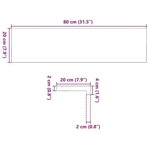 Prozorske klupice 2 kom 80x20x2 cm netretirane masivne hrast - Prirodna 80 x 20 x 2 cm 1 Cijena