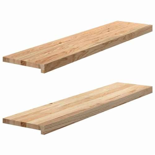 Prozorske klupice 2 kom 110x25x2 cm netretirane masivne hrast - Prirodna 110 x 25 x 2 cm 1 Cijena