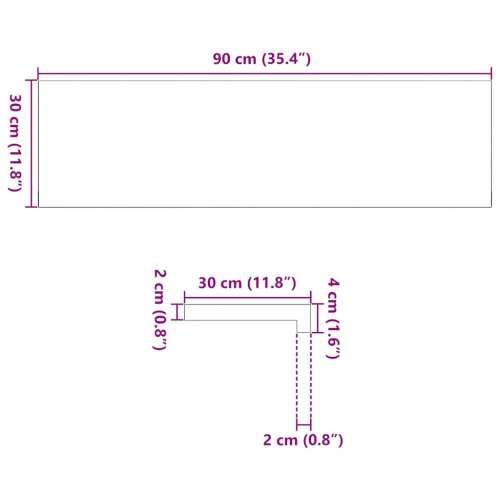 Prozorske klupice 2 kom 90x30x2 cm netretirane masivne hrast - Prirodna 90 x 30 x 2 cm 1 Cijena