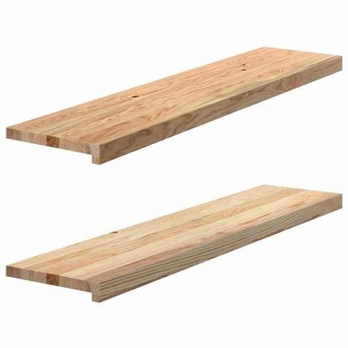 Prozorske klupice 2 kom 110x30x2 cm netretirane masivne hrast - Prirodna 110 x 30 x 2 cm 1 Cijena