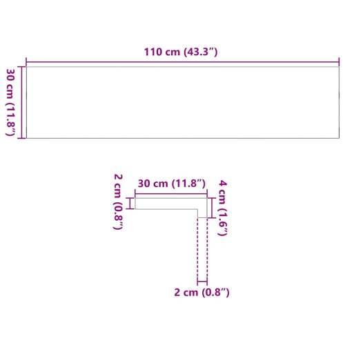 Prozorske klupice 2 kom 110x30x2 cm netretirane masivne hrast - Prirodna 110 x 30 x 2 cm 1 Cijena