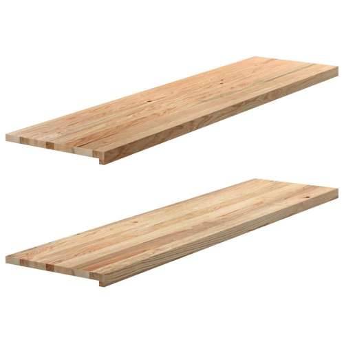 Prozorske klupice 2 kom 160x40x2 cm netretirane masivne hrast - Prirodna 160 x 40 x 2 cm 1 Cijena