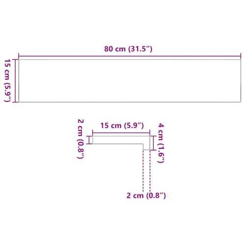 Prozorske klupice 2 kom svijetlosmeđe 80x15x2 cm masivne hrast - Svjetlosmeđa 80 x 15 x 2 cm 1 Cijena