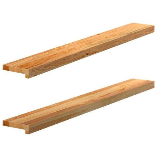 Prozorske klupice 2 kom svijetlosmeđe 120x15x2 cm masivne hrast - Svjetlosmeđa 120 x 15 x 2 cm 1 Cijena