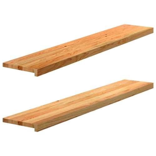 Prozorske klupice 2 kom svijetlosmeđe 140x25x2 cm masivne hrast - Svjetlosmeđa 140 x 25 x 2 cm 1 Cijena
