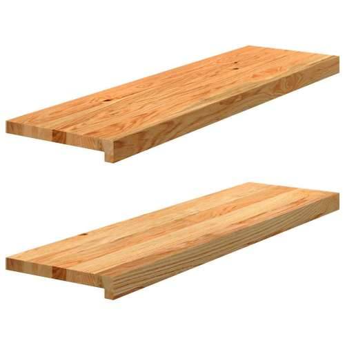 Prozorske klupice 2 kom svijetlosmeđe 90x30x2 cm masivne hrast - Svjetlosmeđa 90 x 30 x 2 cm 1 Cijena